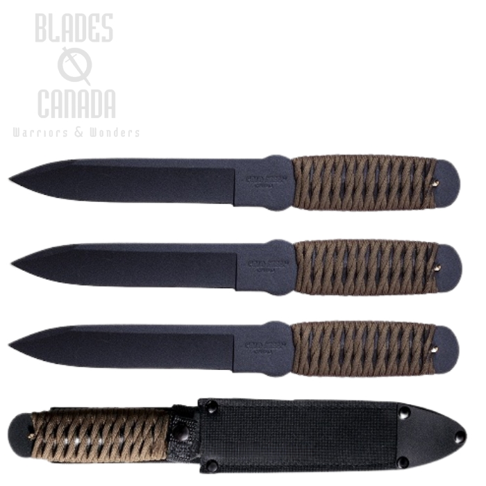 Cold Steel True Flight Throwing Knives, Triple Pack, 1055 Carbon, CS-80TFTCx3